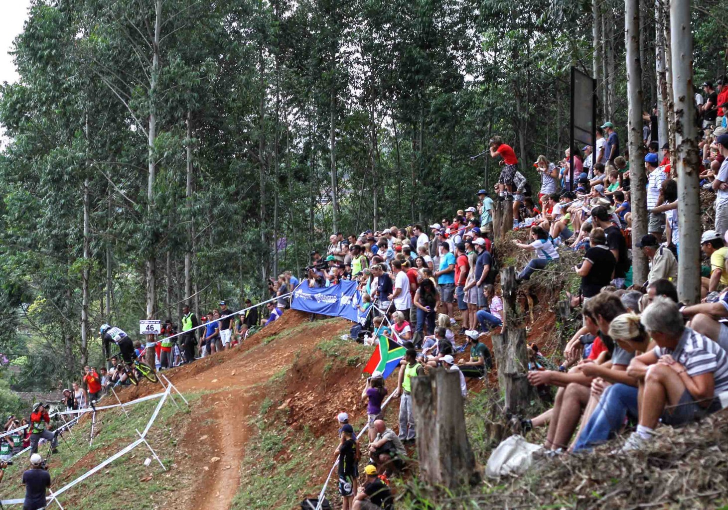 A large crowd is expected to gather at Cascades MTB park in Pietermaritzburg to cheer on the 424 South African entries of the impressive 581 that have been submitted ahead of the UCI MTB Masters World Championships which take place from 21-25 August. Photo: Darren Goddard/ Gameplan Media