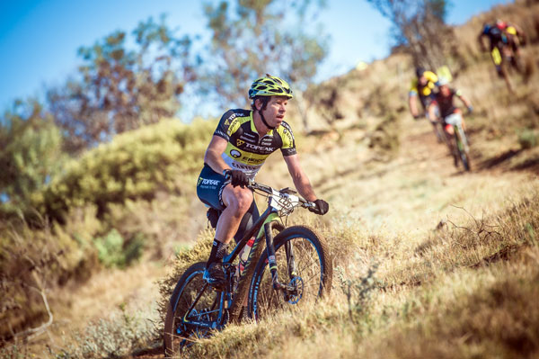 Erik Kleinhans and Jennie Stenerhag showed their mountain biking prowess at the picturesque Arabella Hotel & Spa in Kleinmond on Sunday, 24 April 2016 claiming gold in the men’s and women’s 50km Cell C Arabella MTB Challenge in a combined finishing time of 04 hours 01 minute 36 seconds and 04 hours 40 minutes 36 seconds respectively. Seen here: Erik Kleinhans in action on the day. Photo: Tobias Ginsberg