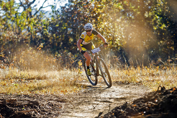 Vera Adrian (pictured) and her Dorma Time Freight partner Candice Neethling finished in a close second place in the ladies race on Thursday which was the first day of the Race event at the 2016 KAP sani2c. Photo: Kevin Sawyer/Gameplan Media