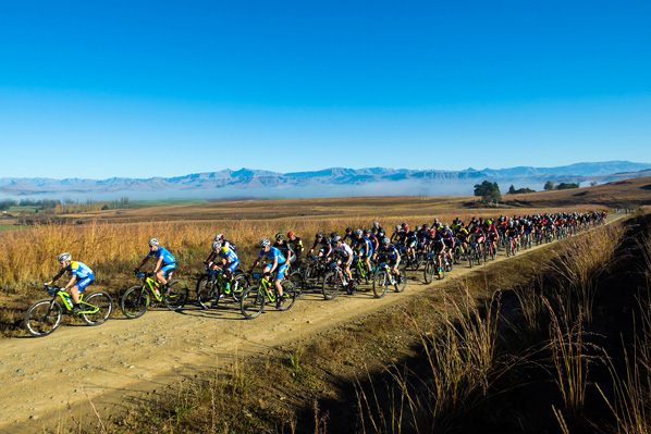 Riders were treated to some brilliant conditions on Thursday which was the first day of the Race event at the 2016 KAP sani2c. Photo: Anthony Grote/Gameplan Media