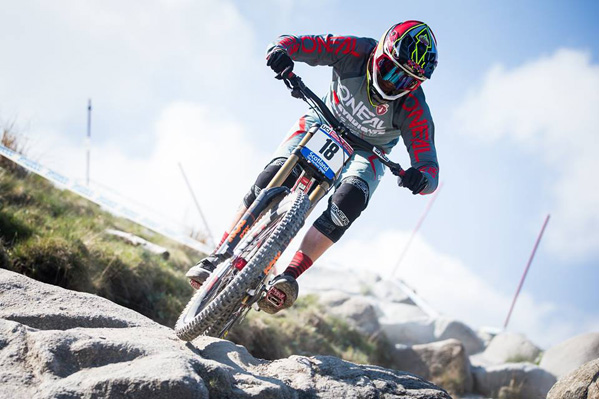 Focussed, smooth and in control. Greg Minnaar during his race run where he displayed a combination of skill and fitness to take the win. Photo: Michael Cerveny