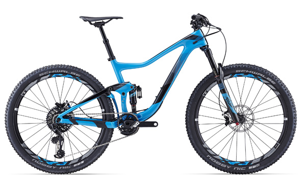 The 2017 Trance Advanced 0 model features the new Giant TRX 0 WheelSystem with Dynamic Balanced Lacing technology, which delivers best-in-class braking stiffness and performance for added control on the trail. Availability varies by country.