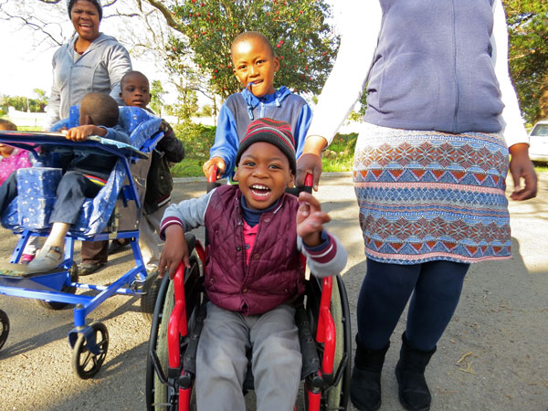 As part of its fund raising program, the Rotary Club of Helderberg will be seen in action manning water points and providing marshal support on route during Stage One of the FNB Wines2Whales (W2W) Mountain Bike (MTB) Adventure, Ride and Race. Working with W2W enables the Rotary Club to provide funds to various charities including their chief project which is the Bizweni Centre for Children with Disabilities. Seen here: The children from the Bizweni Centre enjoying an outing.