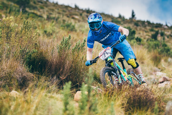 Matt Lombardi on his way to victory during round 4 of the 2016 SRAM WP Gravity Enduro  series, held at Helderberg Trails, Somerset West. 30/10/2016