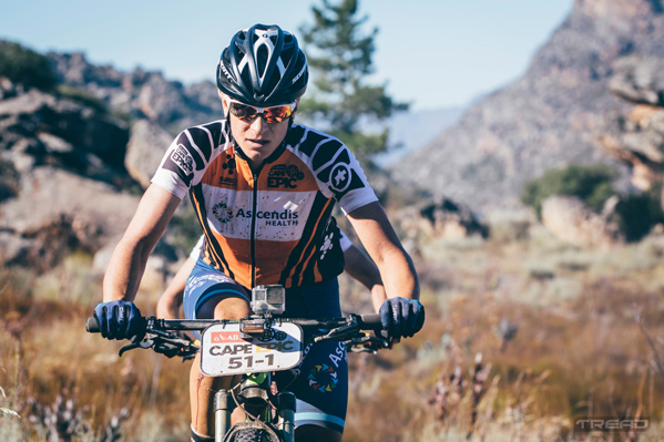 Team Ascendis Health's Robyn de Groot and Jennie Stenerhag during stage 2 of the 2016 Absa Cape Epic Mountain Bike stage race from Saronsberg Wine Estate in Tulbagh, South Africa on the 15th March 2016 Photo by Ewald Sadie/Cape Epic/SPORTZPICS PLEASE ENSURE THE APPROPRIATE CREDIT IS GIVEN TO THE PHOTOGRAPHER AND SPORTZPICS ALONG WITH THE ABSA CAPE EPIC ace2016